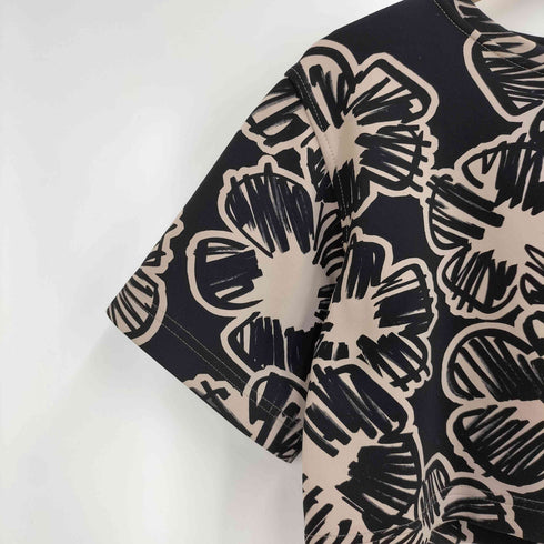 マックスマーラ MAX MARA 白タグ 総柄 クロップド フラワーペイント ジャージートップス レディース JPN:M